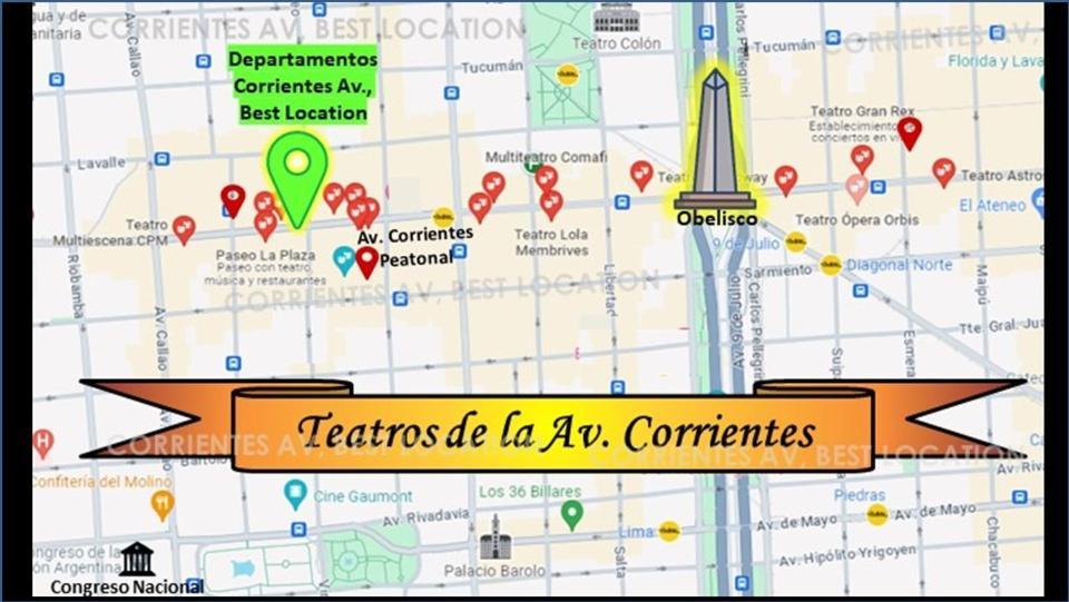 Corrientes Av, best location Buenos Aires Eksteriør billede
